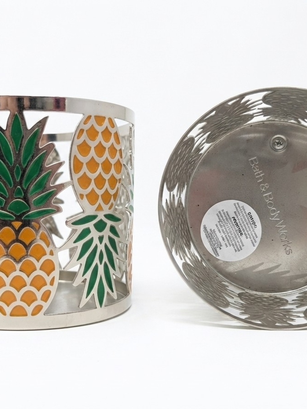 Bath & Body Works Matching Pineapple Candle Sleeve Set (3-Wick & Single Wick) - Picture 2 of 2
